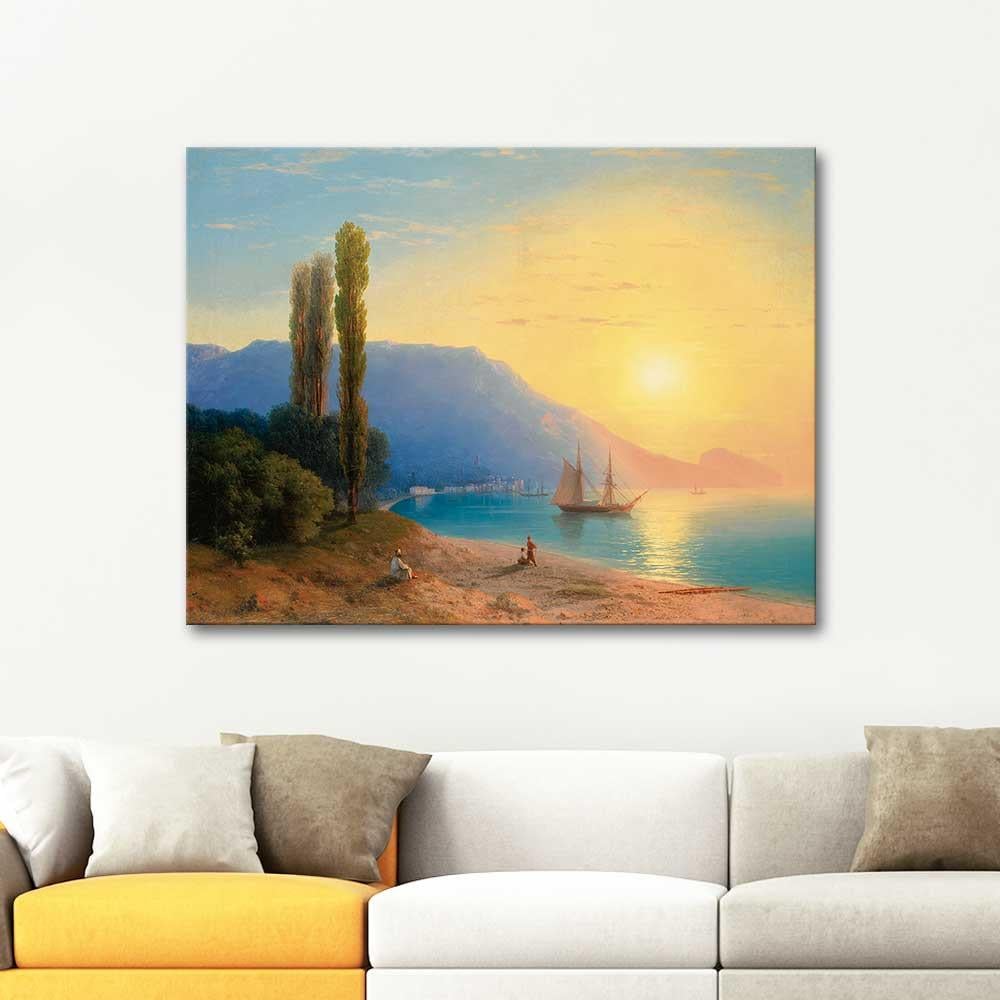 Ivan Aivazovsky Sunset over Yalta Art Print