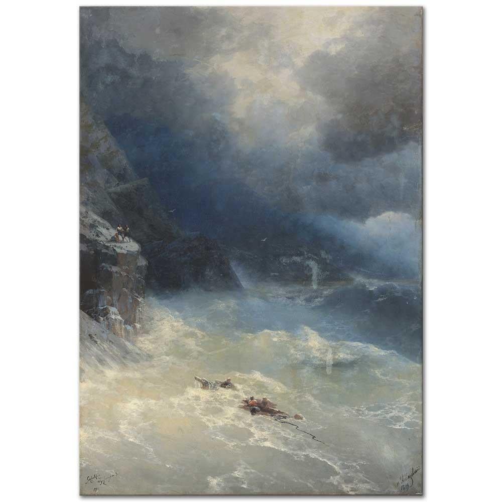 Ivan Ayvazovski Fırtına Kanvas Tablo