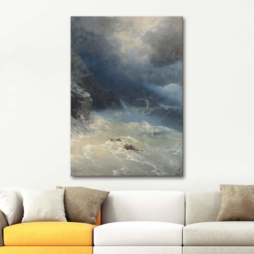 Ivan Ayvazovski Fırtına Kanvas Tablo