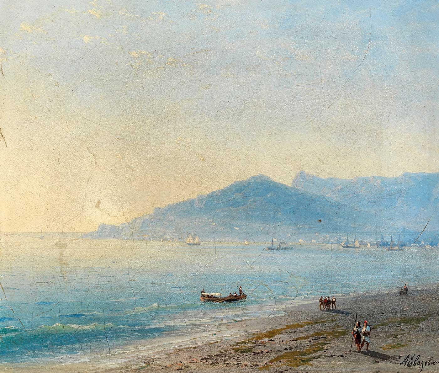 The Bay of Yalta with the Magobi and Ai Petri Mountains by Ivan Aivazovsky