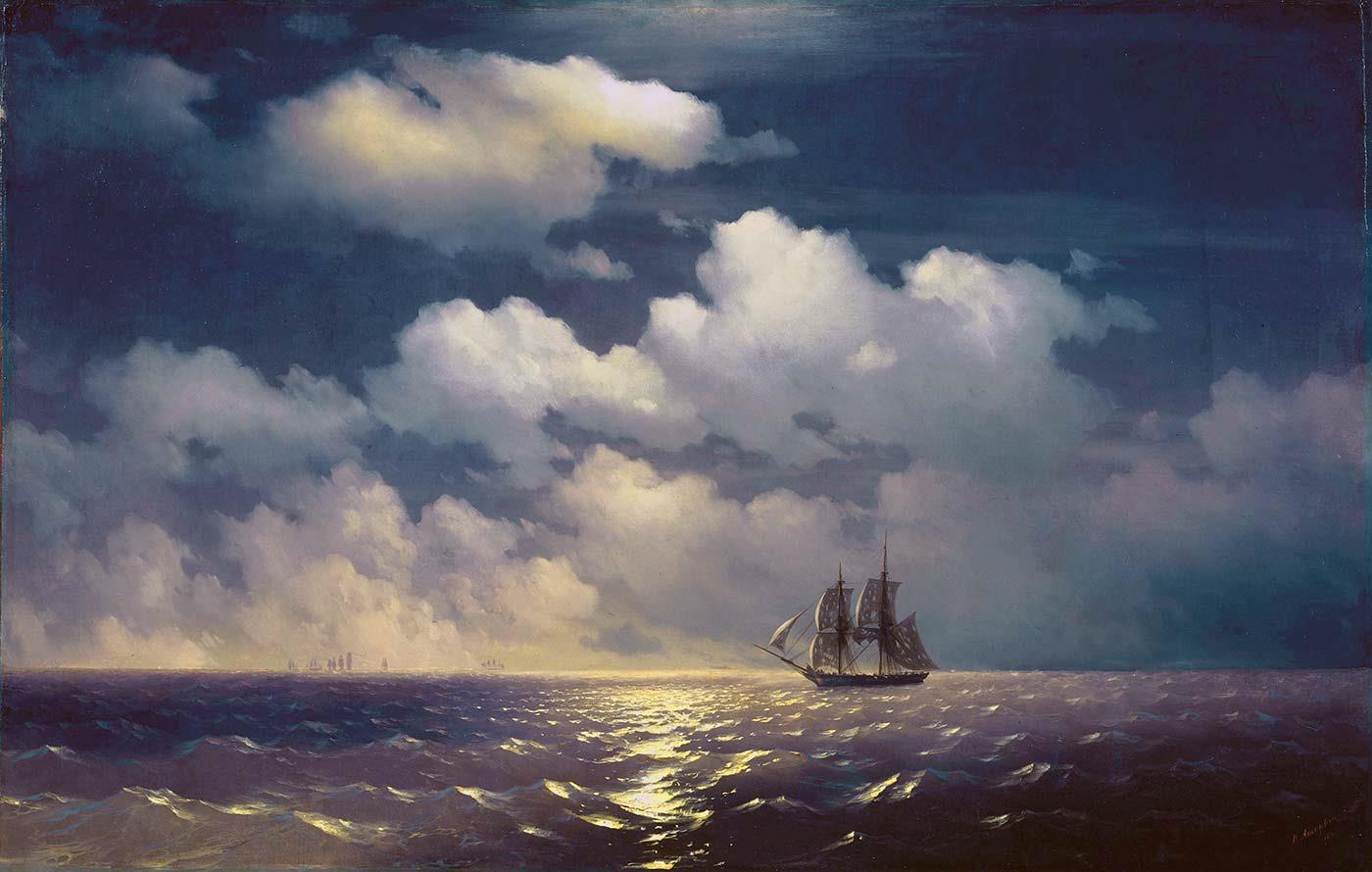 The Brig Mercury by Ivan Aivazovsky