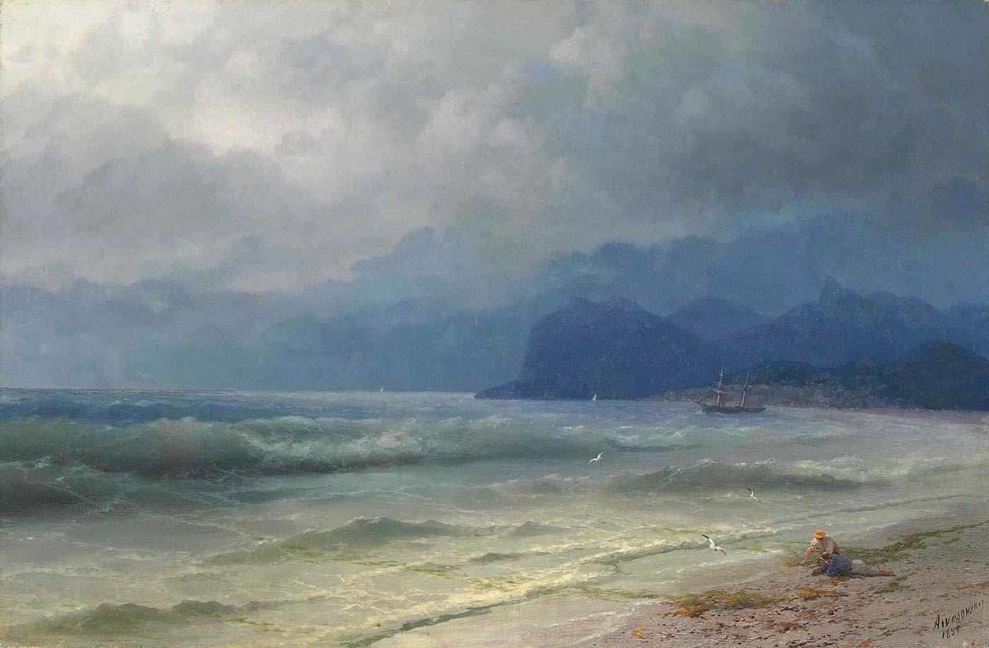The Coast of Koktebel Crimea by Ivan Aivazovsky
