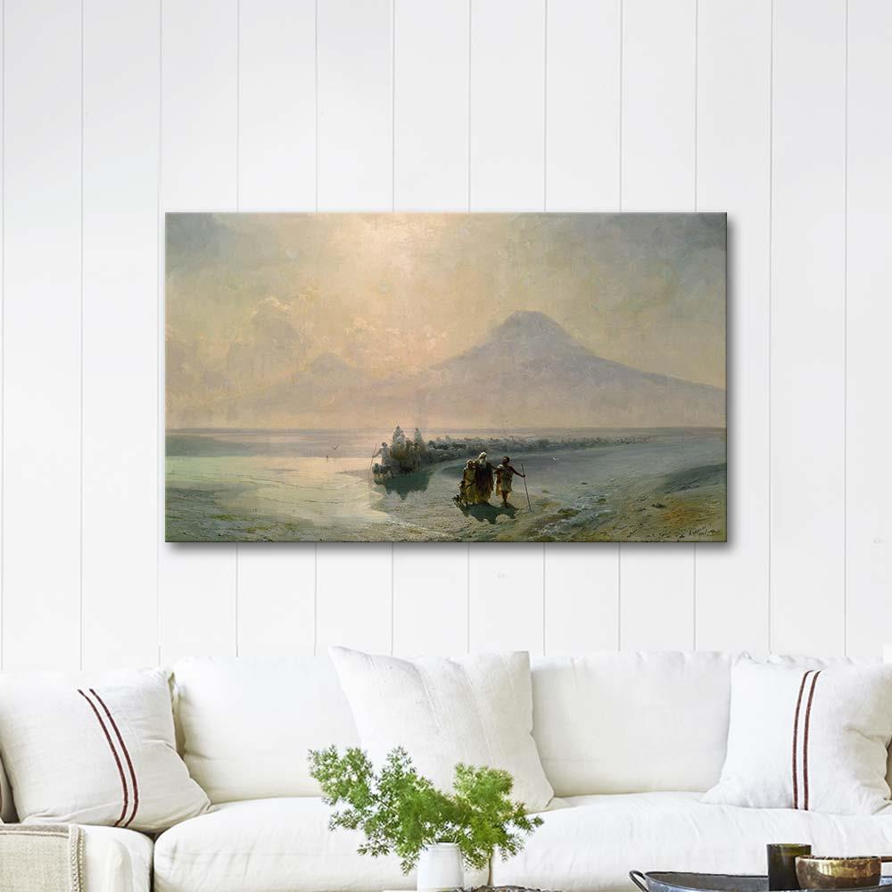 Ivan Aivazovsky Nuh Peygamberin Ağrı Dağından İnişi Kanvas Tablo