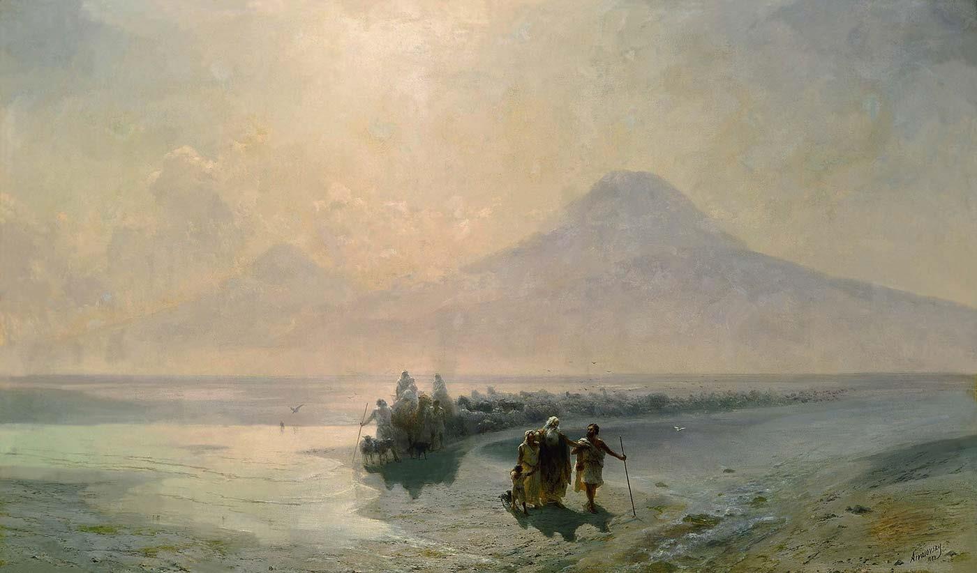 Ivan Aivazovsky Nuh Peygamberin Ağrı Dağından İnişi Kanvas Tablo
