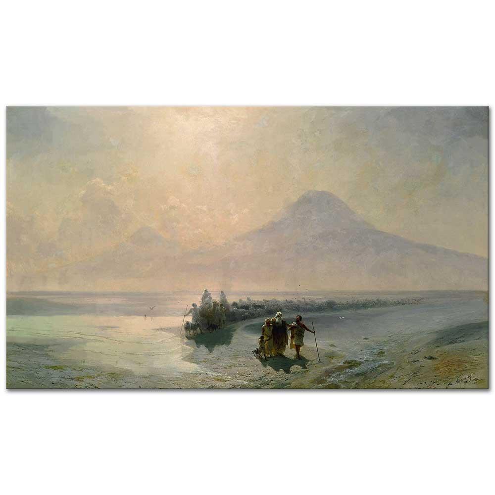 Ivan Aivazovsky Nuh Peygamberin Ağrı Dağından İnişi Kanvas Tablo