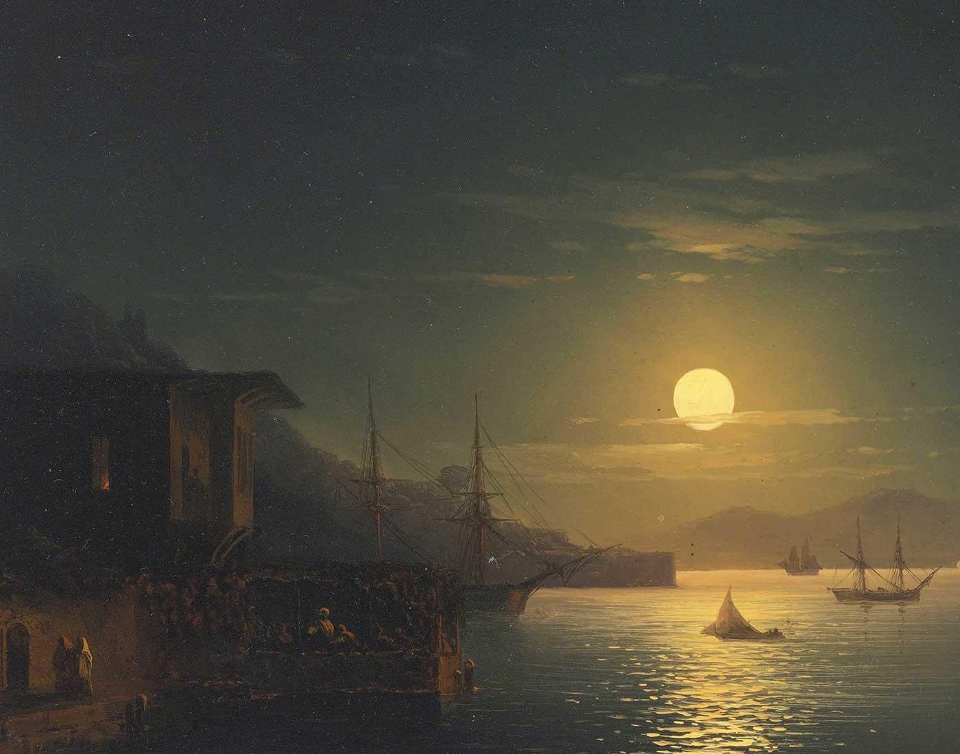 Ivan Aivazovsky Haliç Körfezi İstanbul Kanvas Tablo