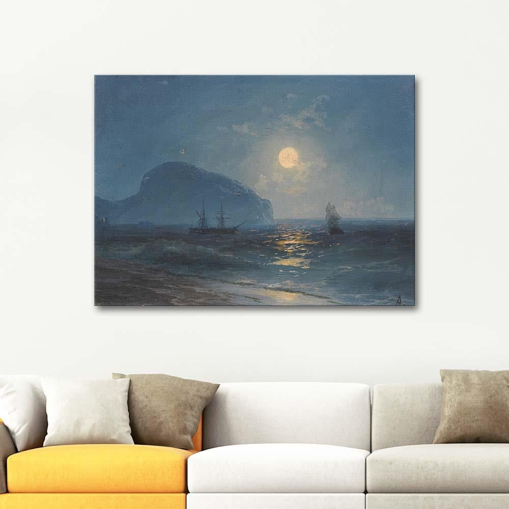 Ivan Aivazovsky The Sea Shore at Night Art Print