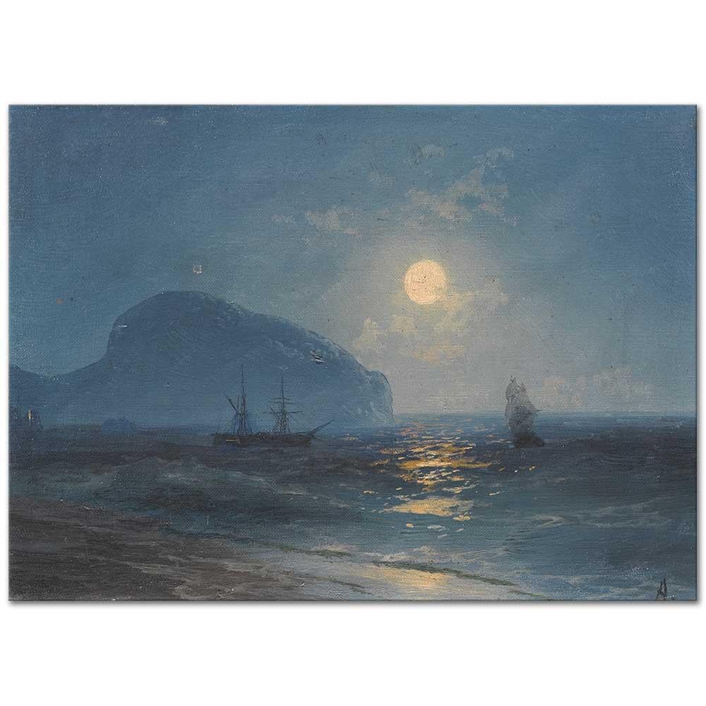 The Sea Shore at Night by Ivan Aivazovsky