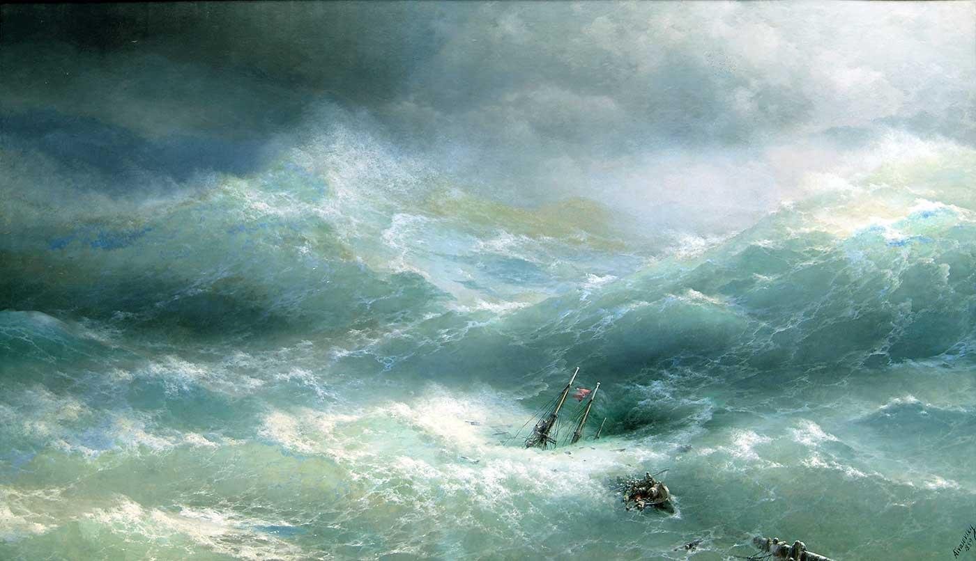 Ayvazovsky Fırtınada Kazazedeler Kanvas Tablo