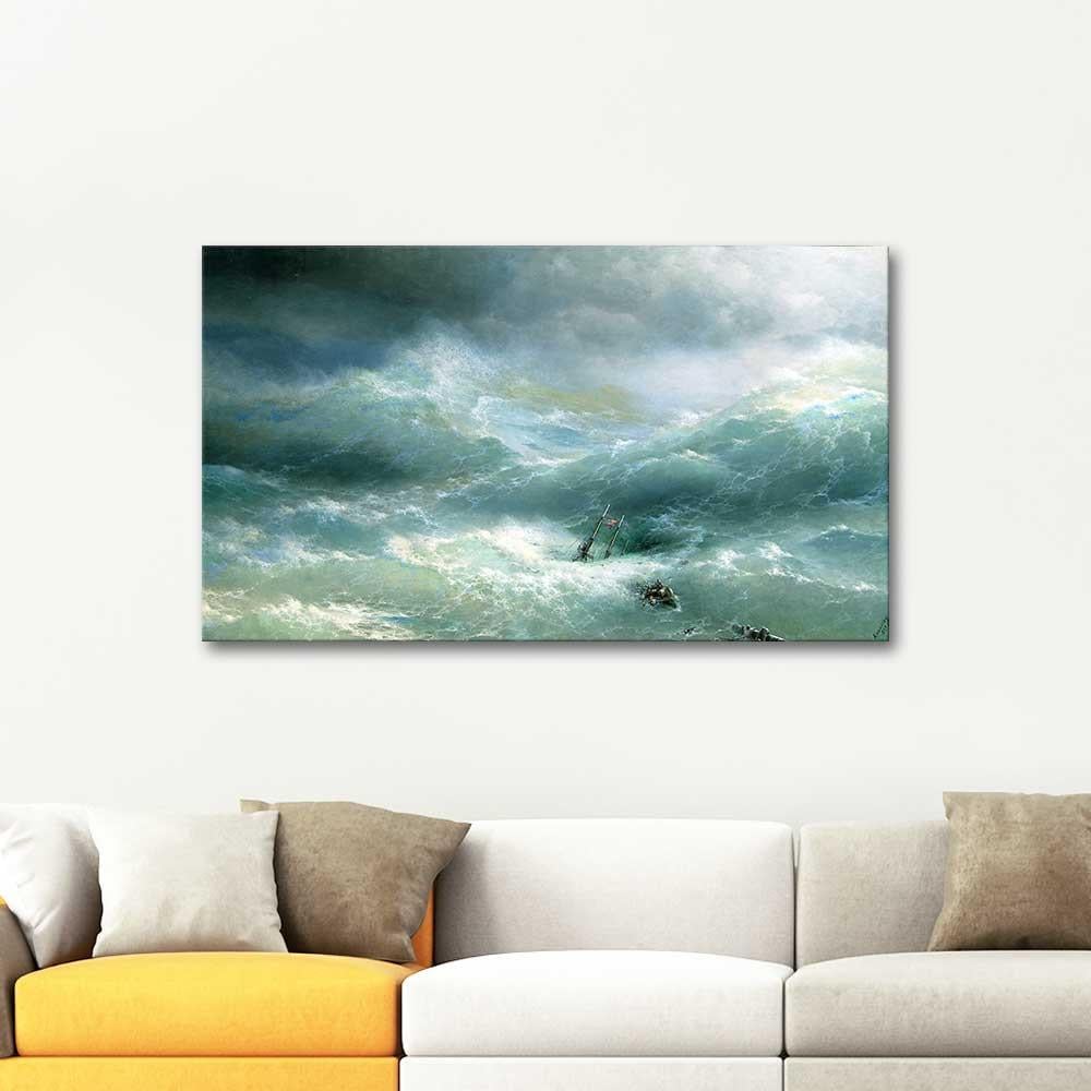 Ayvazovsky Fırtınada Kazazedeler Kanvas Tablo