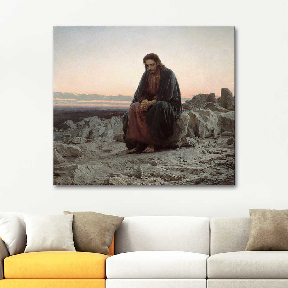 Ivan Kramskoy Çölde İsa Kanvas Tablo