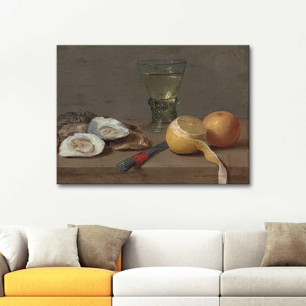 Jacob Foppens van Es Limon ve Midyeli Natürmort Kanvas Tablo