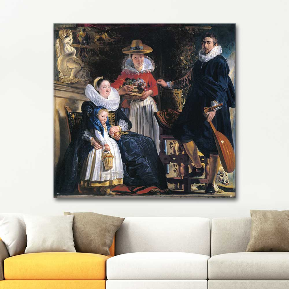 Jacob Jordaens Sanatçının Ailesi Kanvas Tablo
