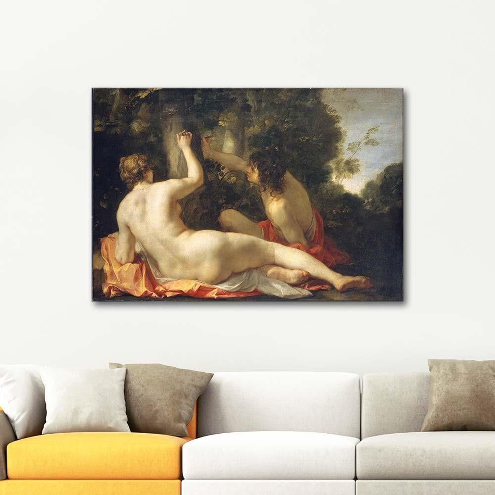 Jacques Blanchard Angelica ve Medoro Kanvas Tablo