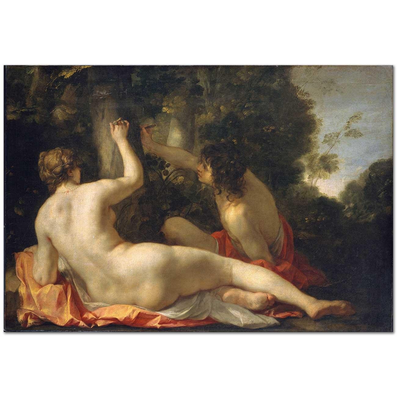 Jacques Blanchard Angelica ve Medoro Kanvas Tablo