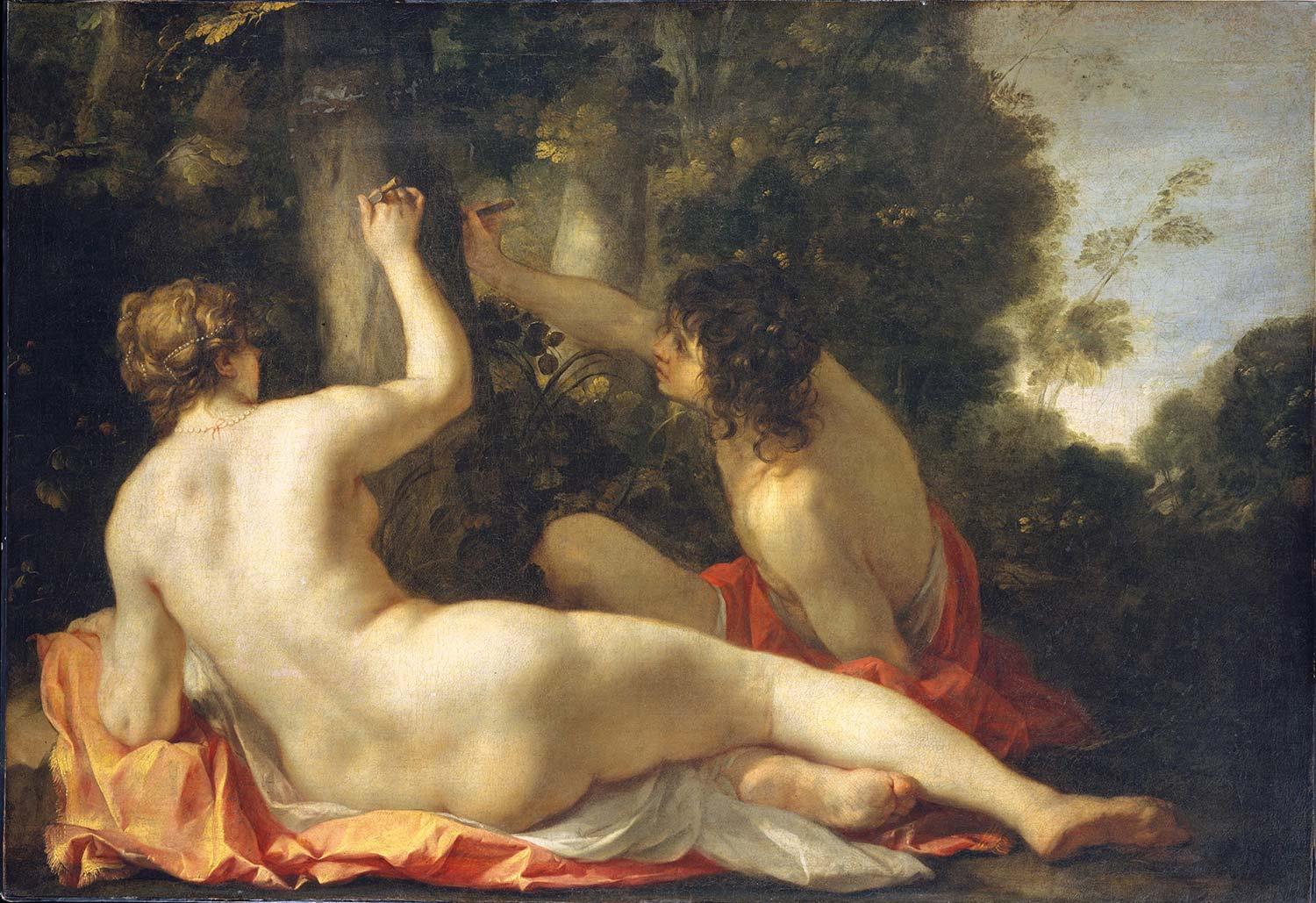 Jacques Blanchard Angelica ve Medoro Kanvas Tablo
