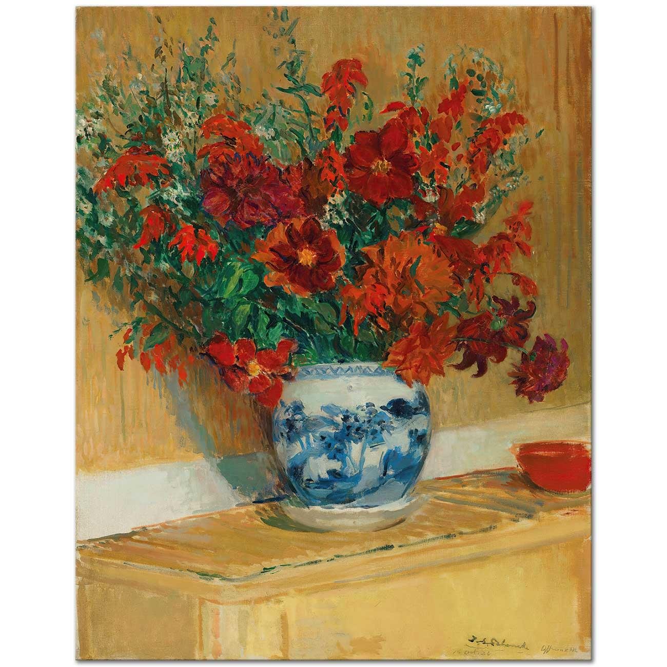 Jacques-Emile Blanche Bouquet de Fleurs au Vase Bleu Art Print