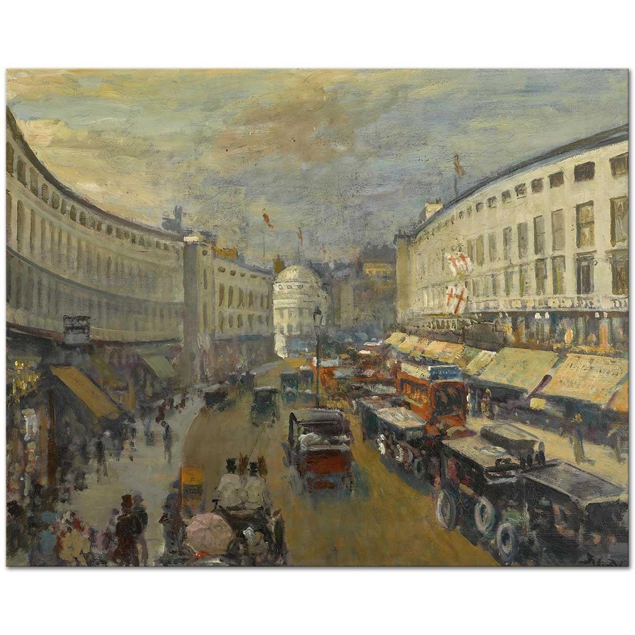 Jacques-Emile Blanche Regent Street, London Art Print