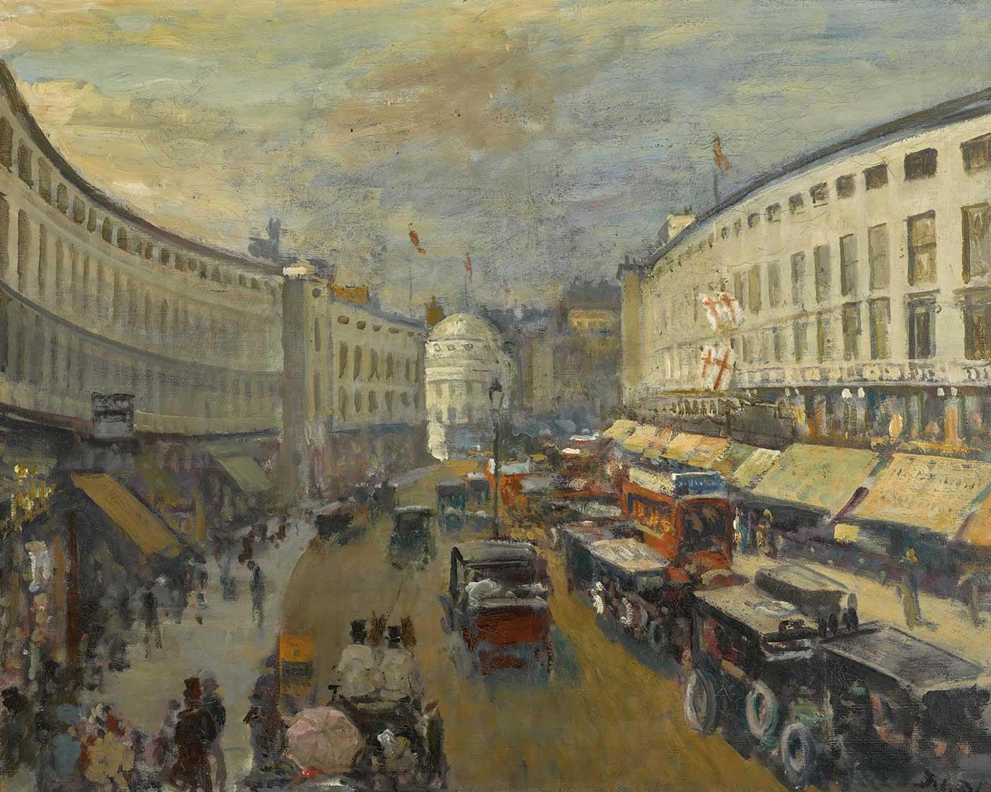 Jacques-Emile Blanche Regent Street, London Art Print