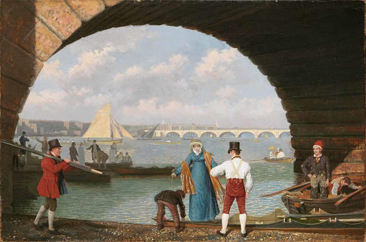 Jacques Laurent Agasse Westminster Köprüsüne Varış Kanvas Tablo