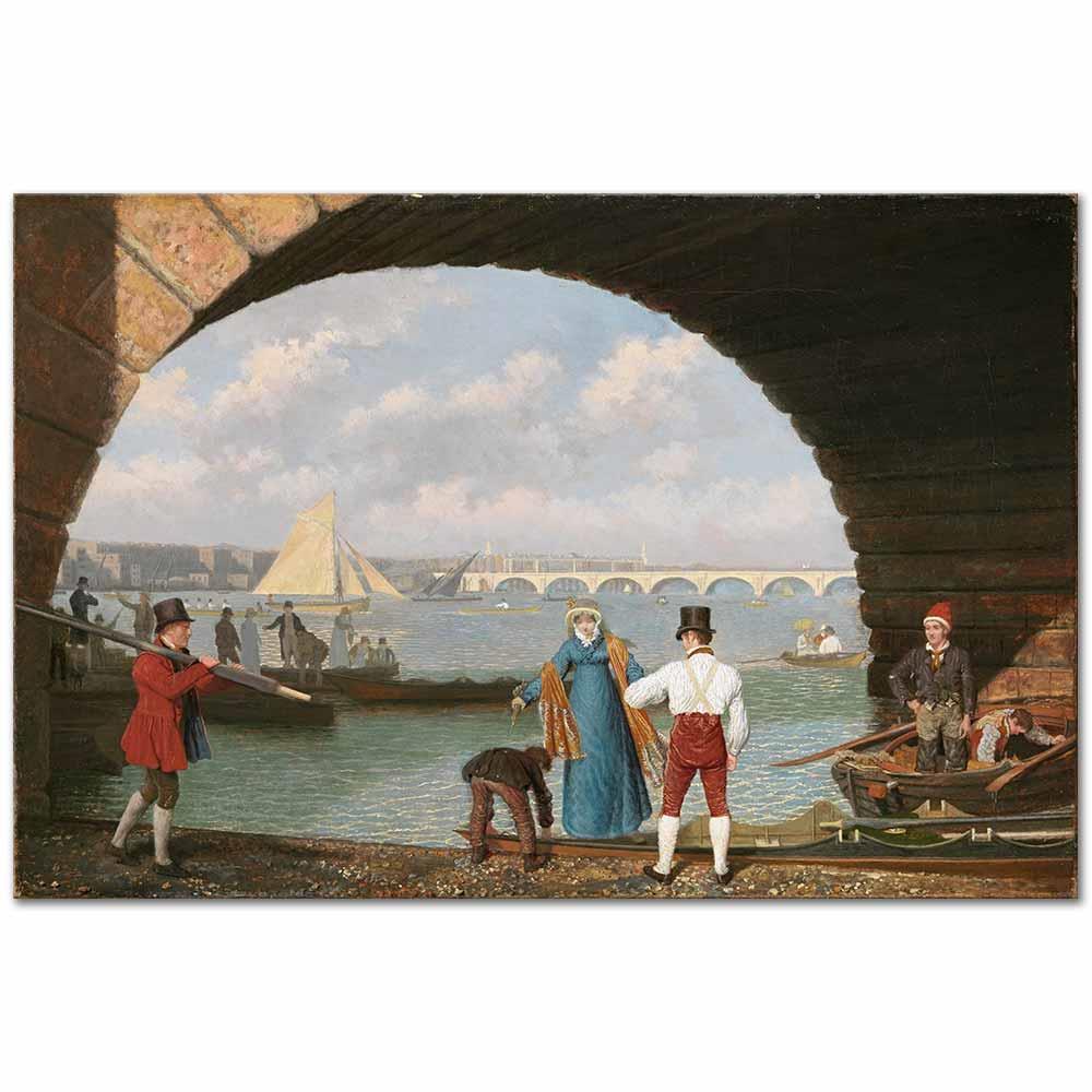 Jacques Laurent Agasse Westminster Köprüsüne Varış Kanvas Tablo