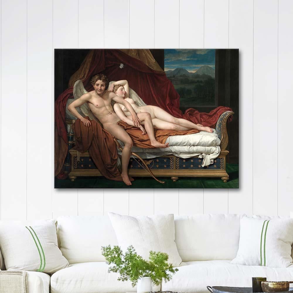 Jacques Louis David Cupid and Psyche Art Print