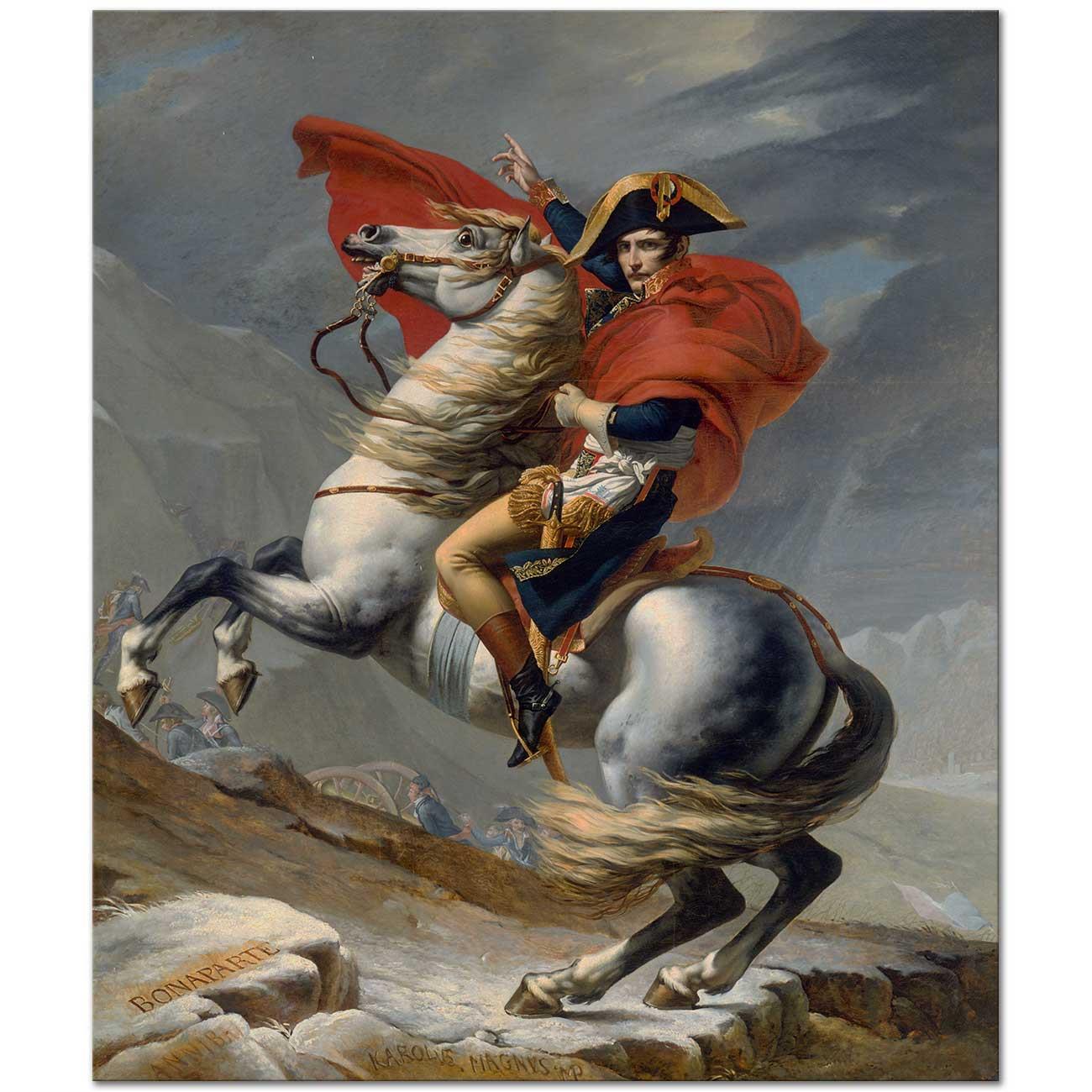 Napoleon Crossing the St Bernard by Jacques-Louis David
