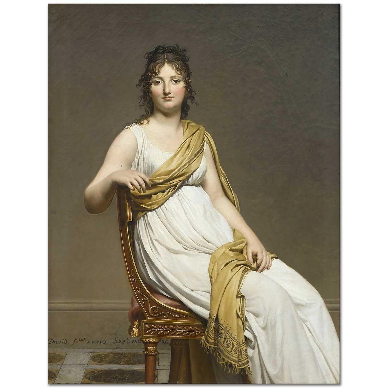 Jacques-Louis David Henriette de Verninac'nın Portresi Kanvas Tablo