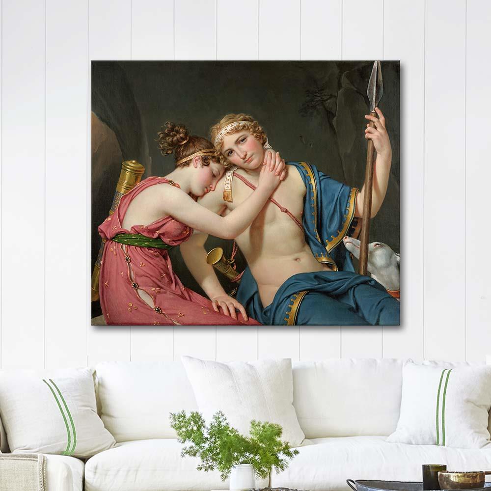 Jacques Louis David The Farewell Of Telemachus And Eucharis Art Print