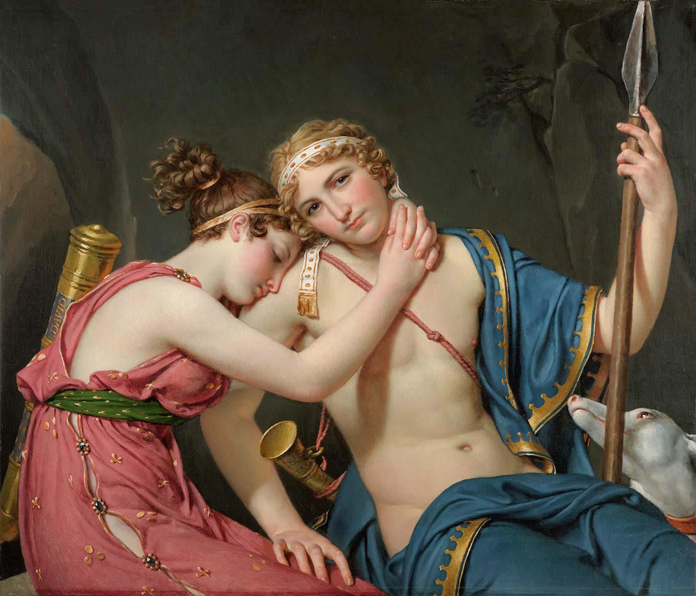 Jacques Louis David The Farewell Of Telemachus And Eucharis Art Print
