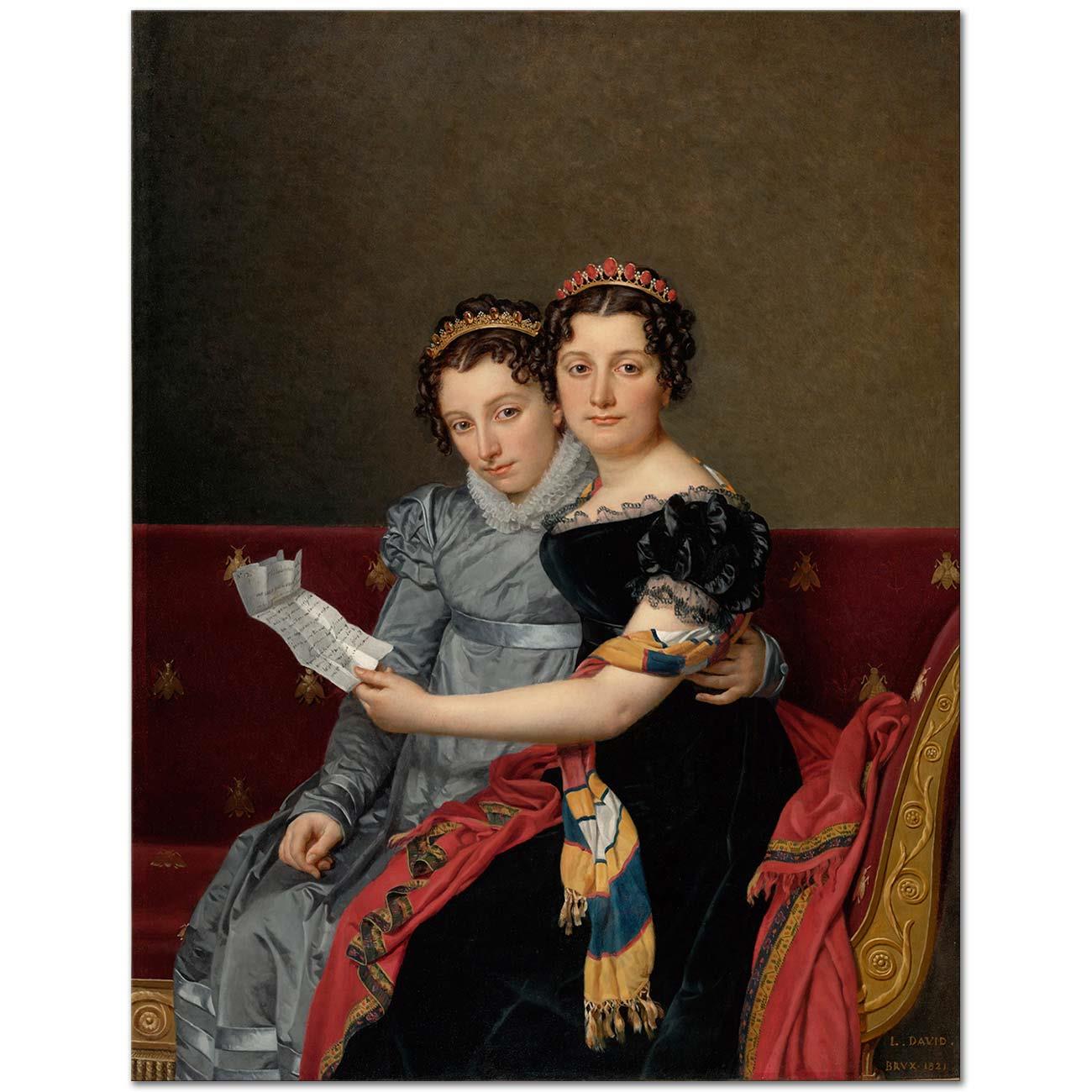 The Sisters Zénaïde And Charlotte Bonaparte by Jacques-Louis David