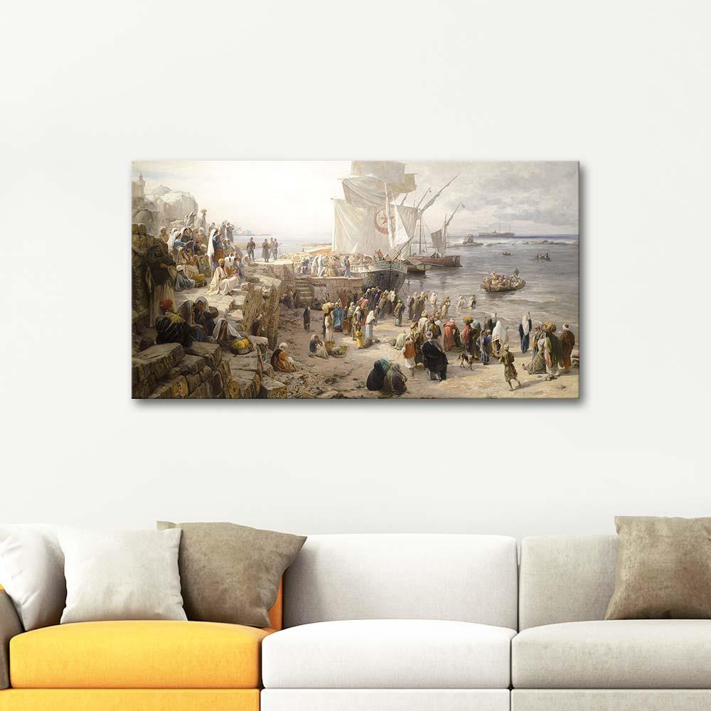 Gustav Bauernfeind Yafa Filistin Kanvas Tablo