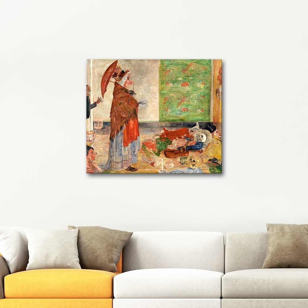 James Ensor Maske Dükkanında Şaşkınlık Kanvas Tablo