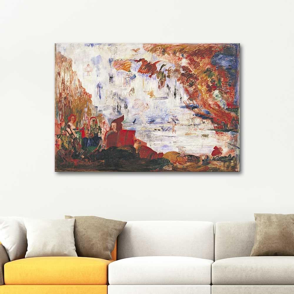 James Ensor Aziz Anthony'nin Çilesi Kanvas Tablo