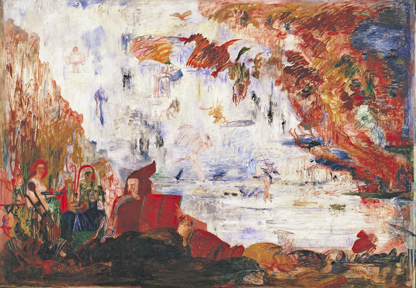 James Ensor Aziz Anthony'nin Çilesi Kanvas Tablo