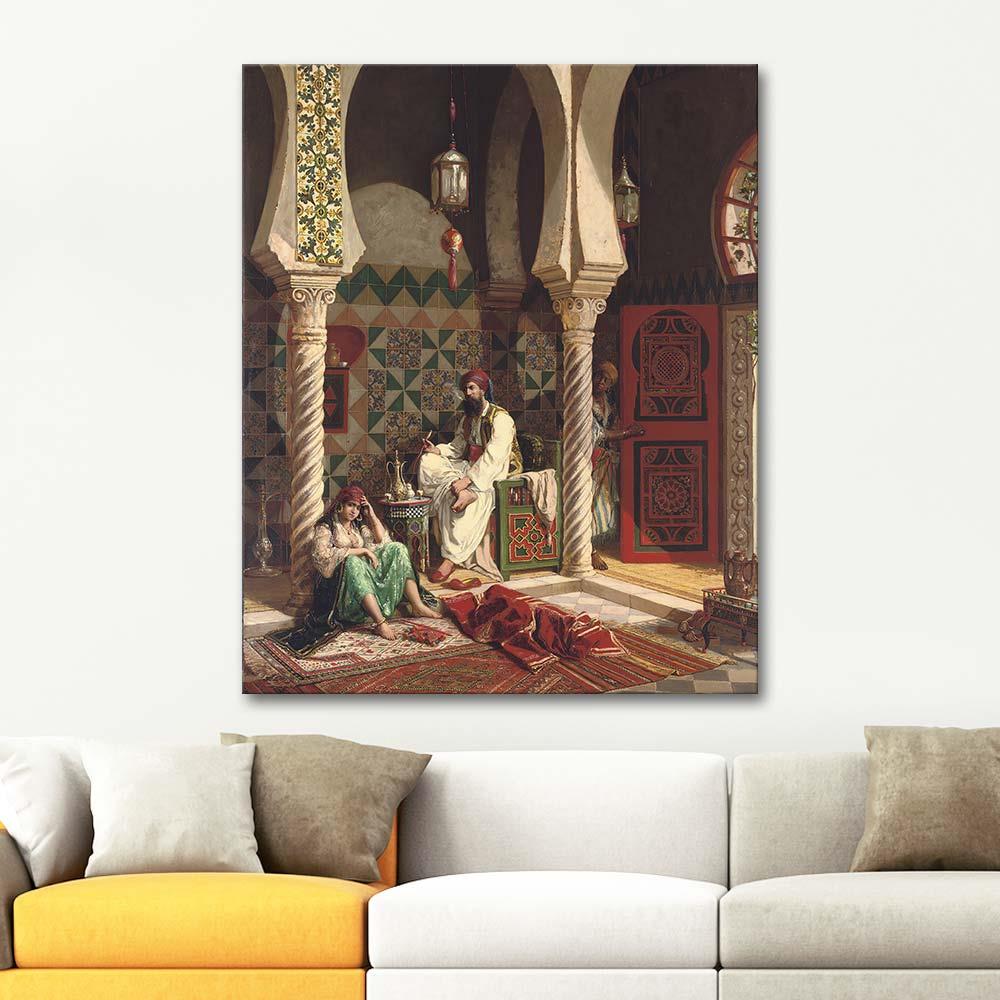 Jan Baptist Huysmans Nargile Dumanı Kanvas Tablo