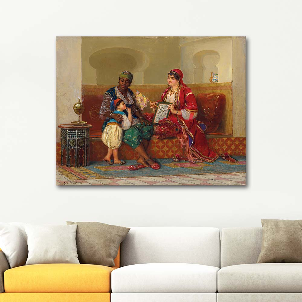 Jan Baptist Huysmans Learning To Read Art Print