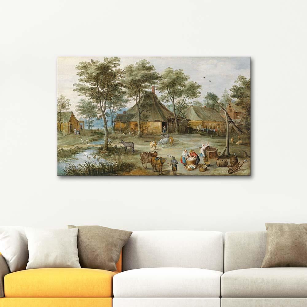 Jan Brueghel the Elder Köy Manzarası Kanvas Tablo