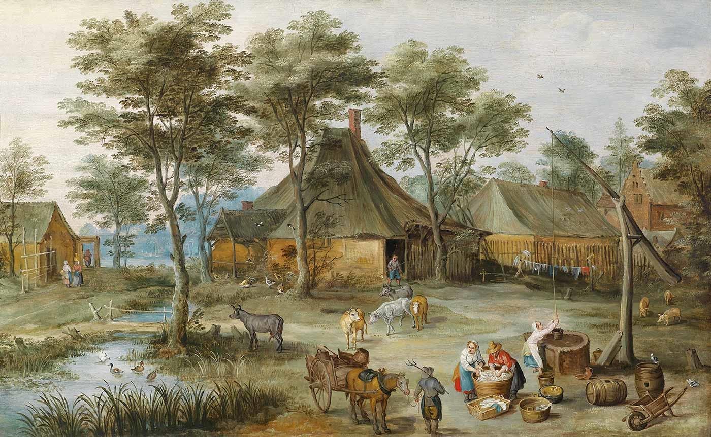Jan Brueghel the Elder Köy Manzarası Kanvas Tablo