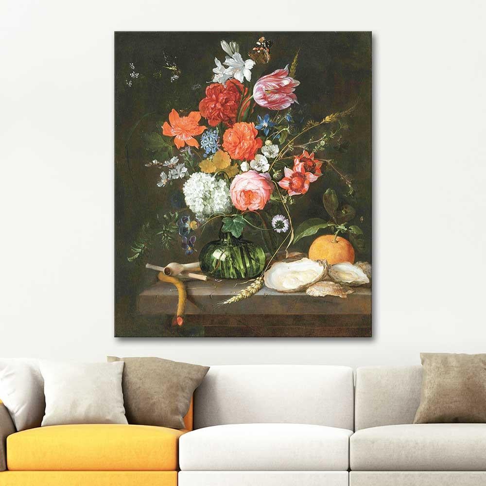 Jan Davidsz de Heem Flowers in a Vase Art Print