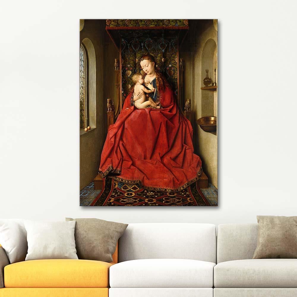 Jan van Eyck Madonna ve Çocuğu Kanvas Tablo