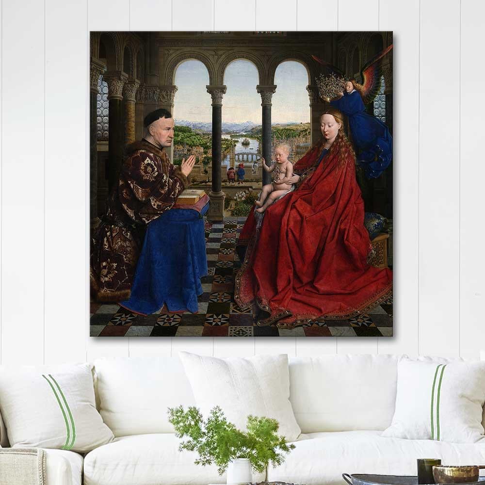 Jan van Eyck Madonna of Chancellor Rolin Art Print