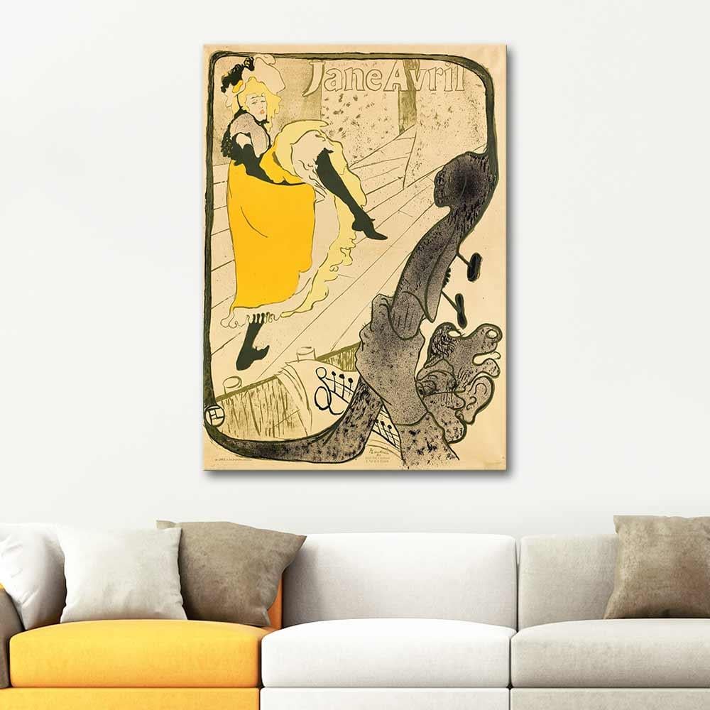 Henri de Toulouse-Lautrec Jane Avril Afişi Kanvas Tablo