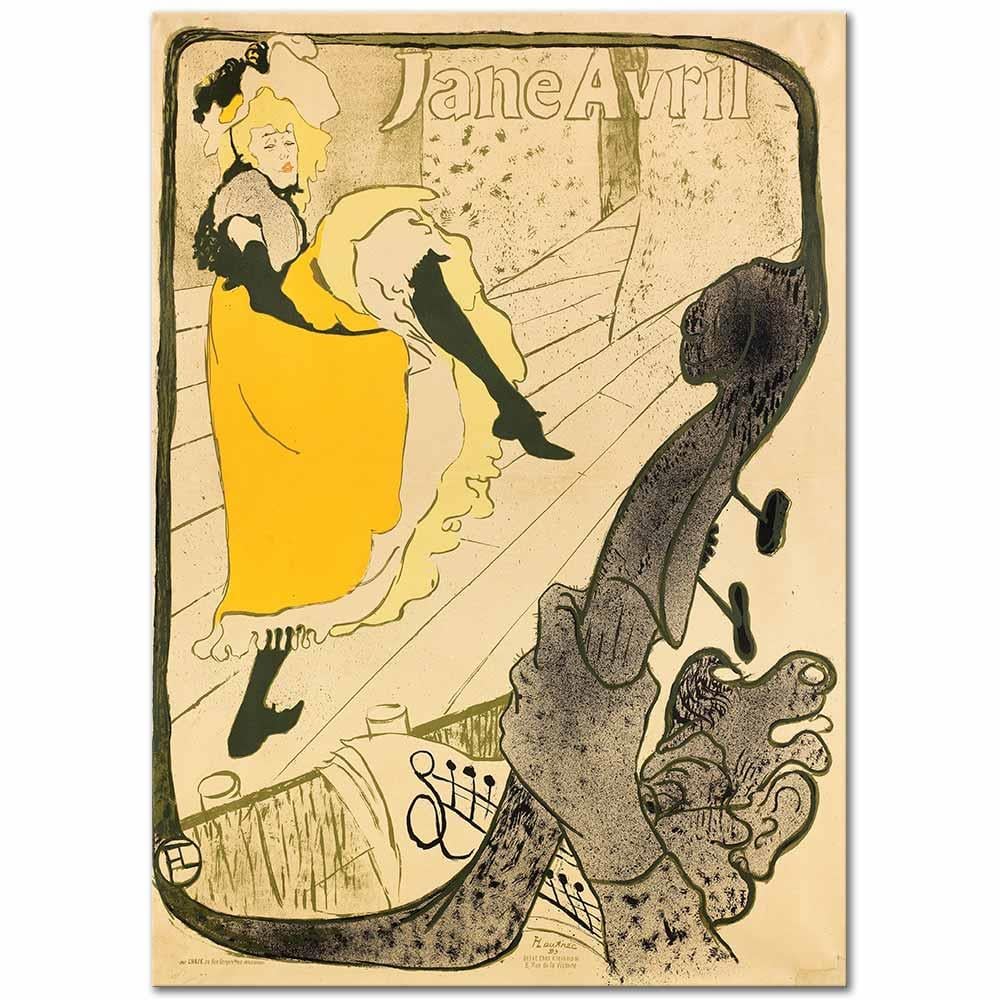 Henri de Toulouse-Lautrec Jane Avril Afişi Kanvas Tablo