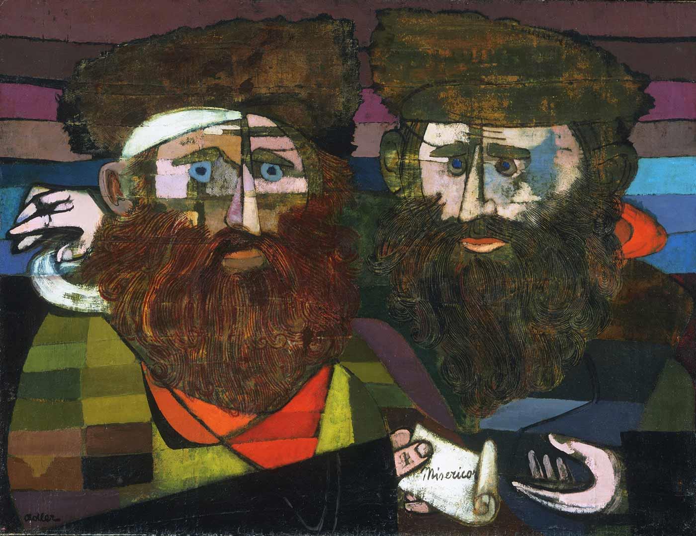 Two Rabbis by Jankel Adler