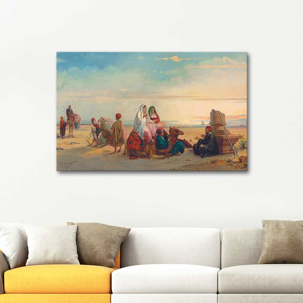 Jean Baptiste Huysmans Resting in the Desert Art Print