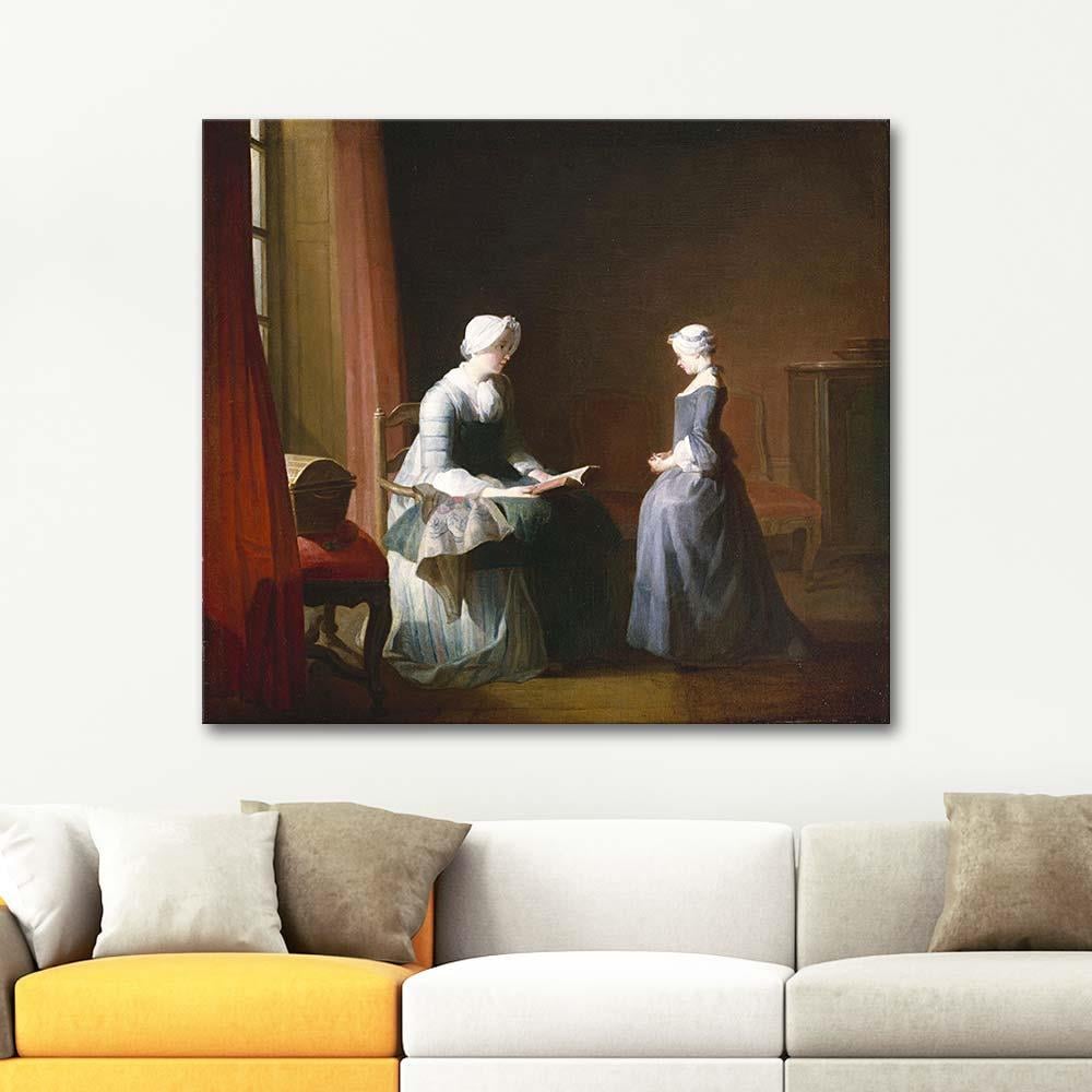 Jean Baptiste Simeon Chardin The Good Education Art Print