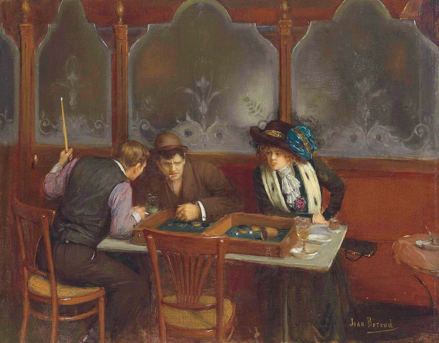 At the Cafe by Jean Beraud