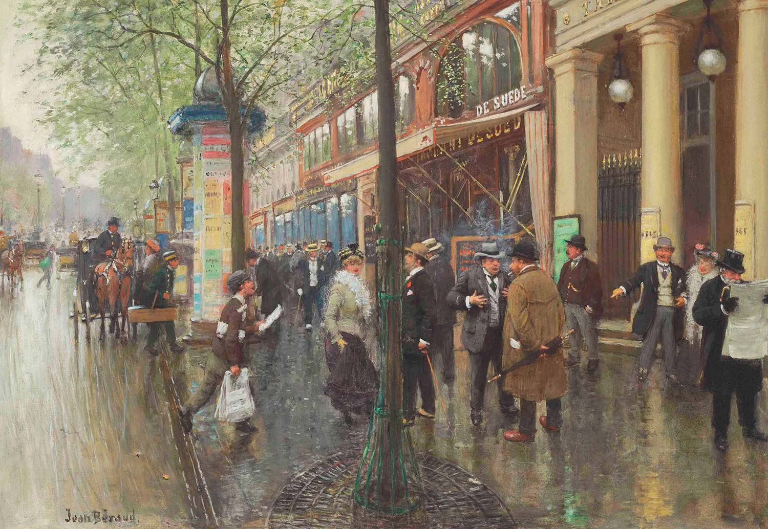 The Grand Boulevards the Theater of the Varietes by Jean Beraud