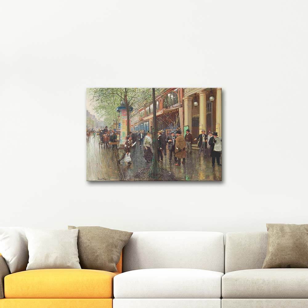 Jean Beraud The Grand Boulevards the Theater of the Varietes Art Print
